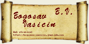 Bogosav Vasičin vizit kartica
